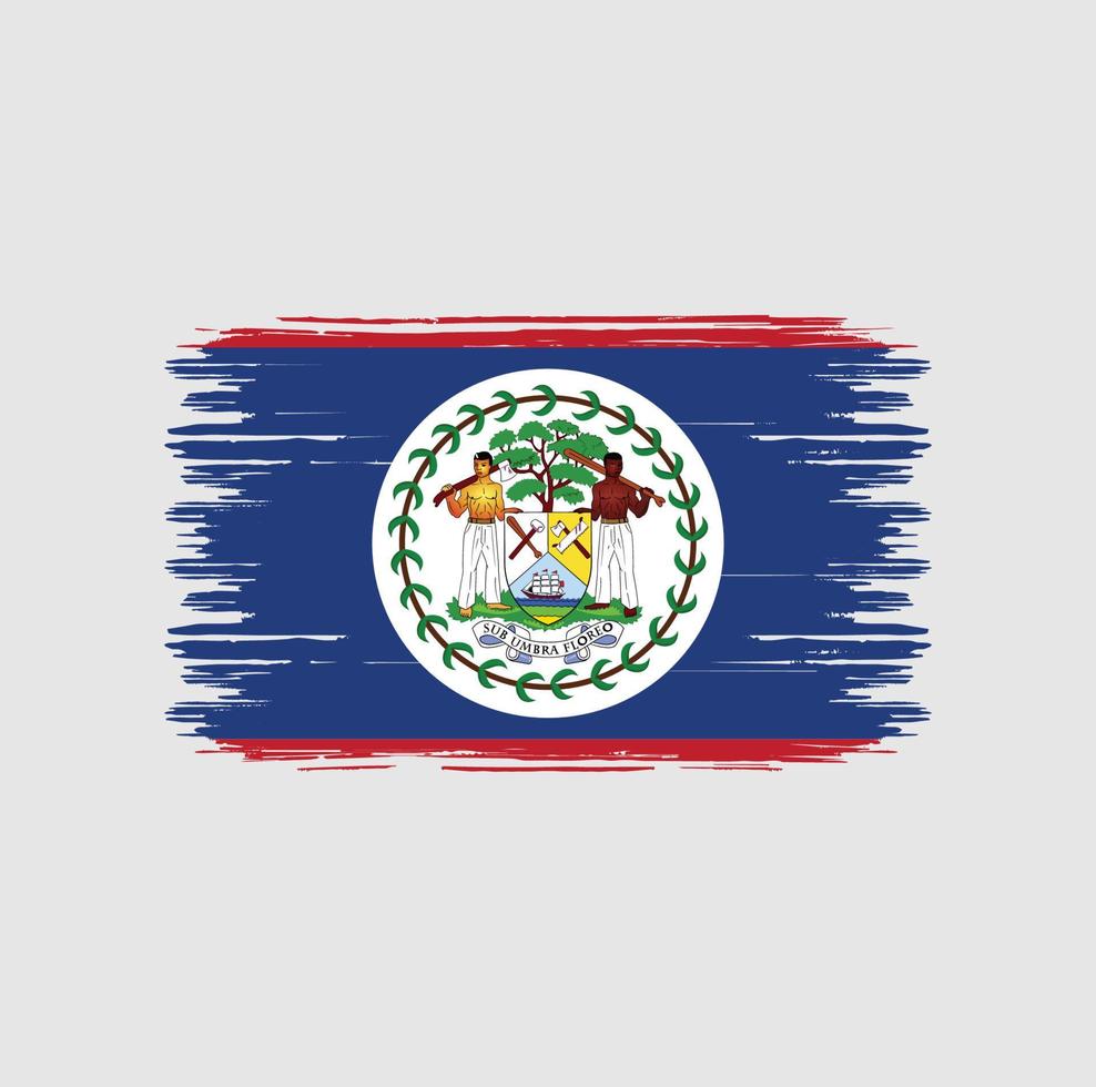 belize vlag borstel. nationale vlag vector