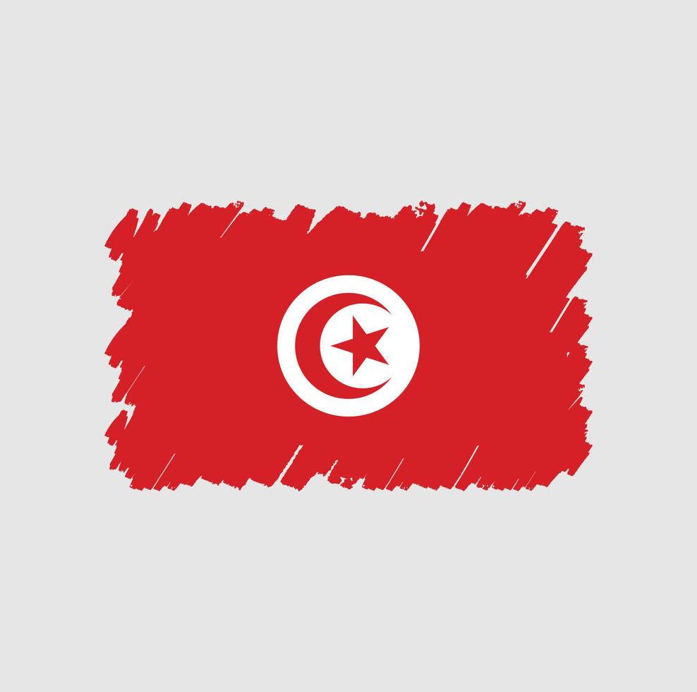 tunesië vlag borstel vector