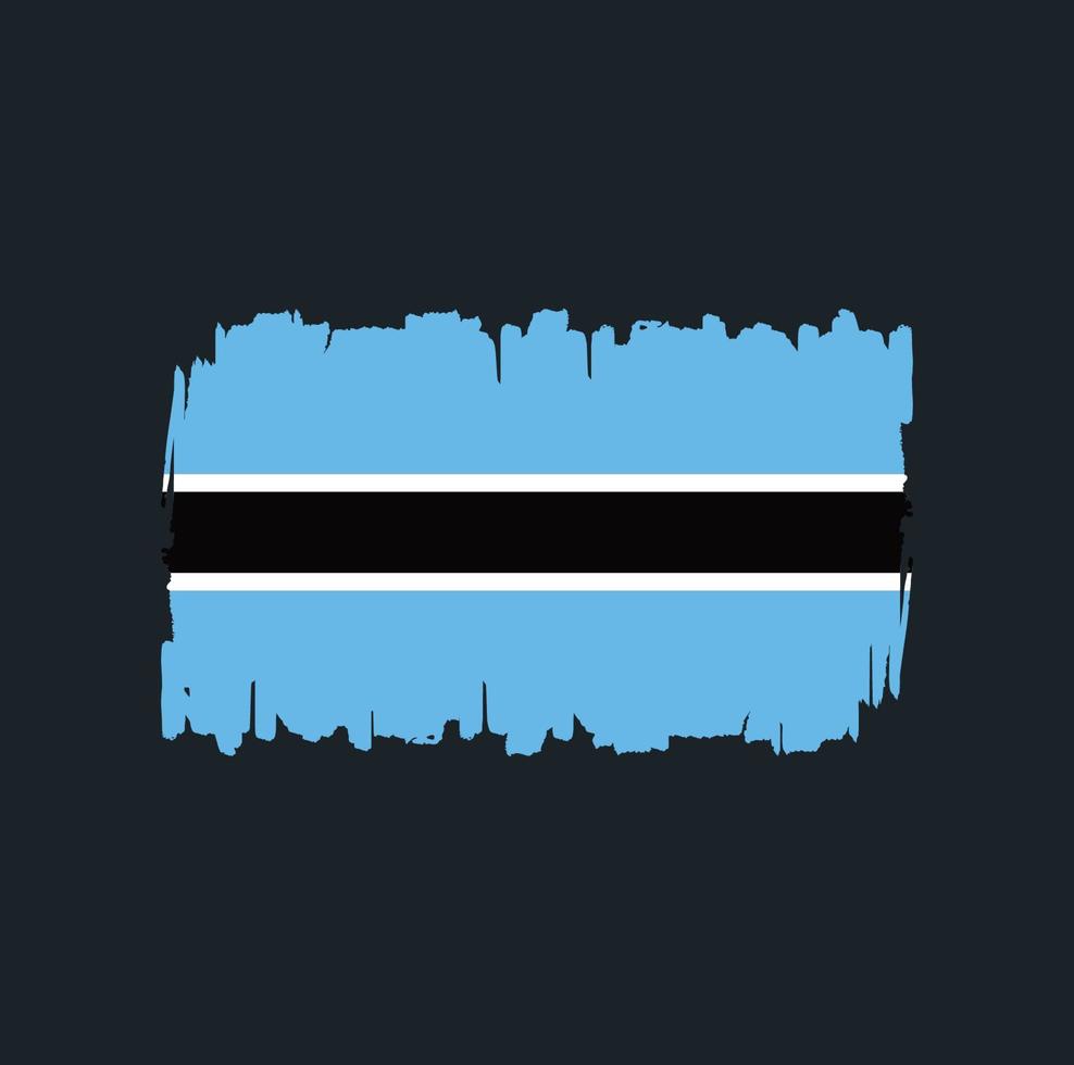 Botswana vlag penseelstreken. nationale vlag vector