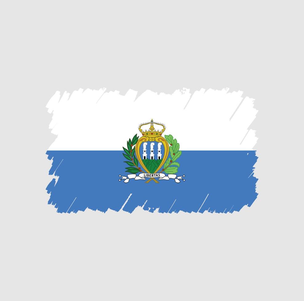 san marino vlagborstel vector