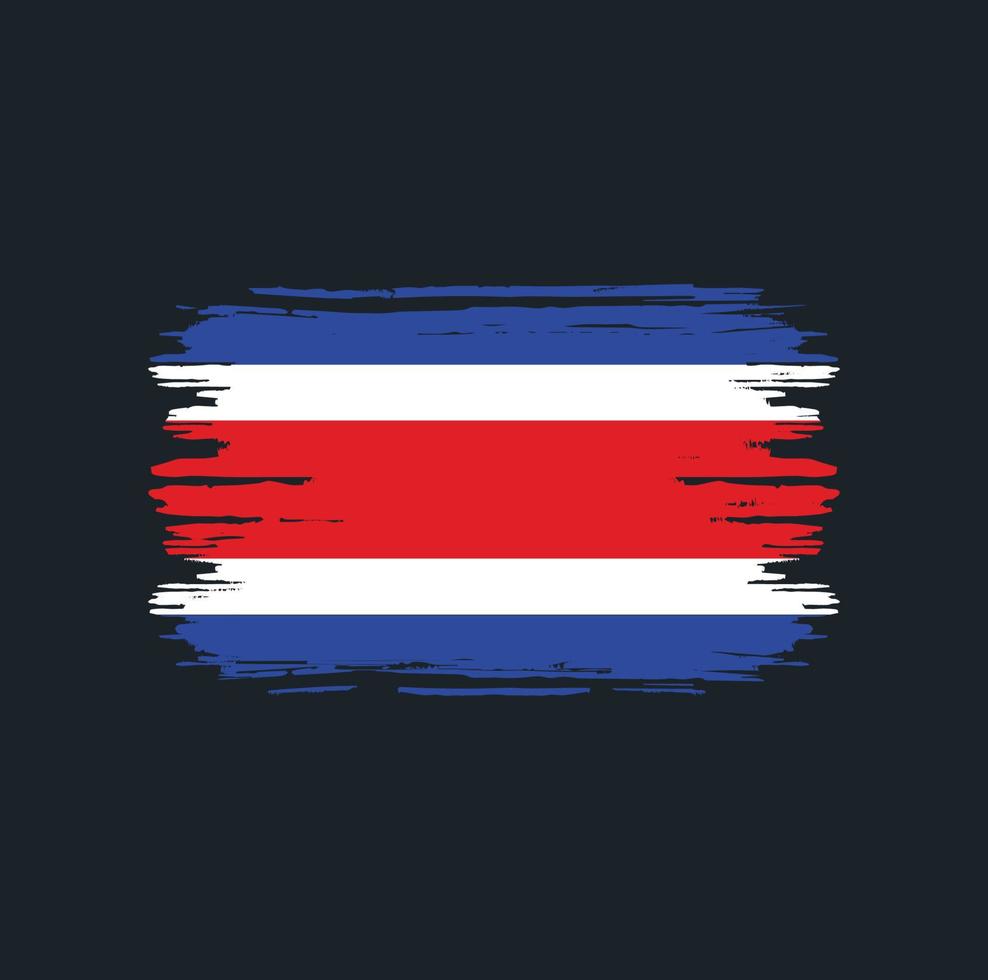 Costa Rica vlag borstel. nationale vlag vector