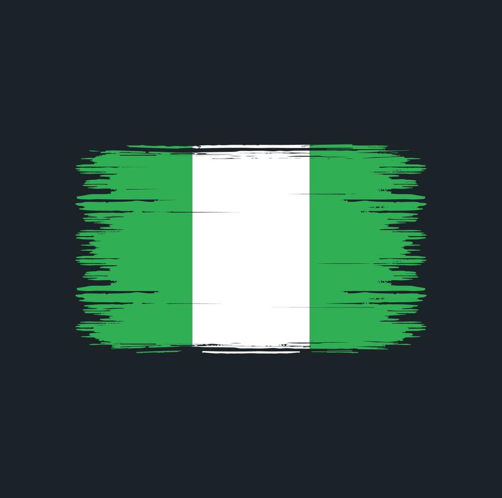 nigeria vlag borstel. nationale vlag vector