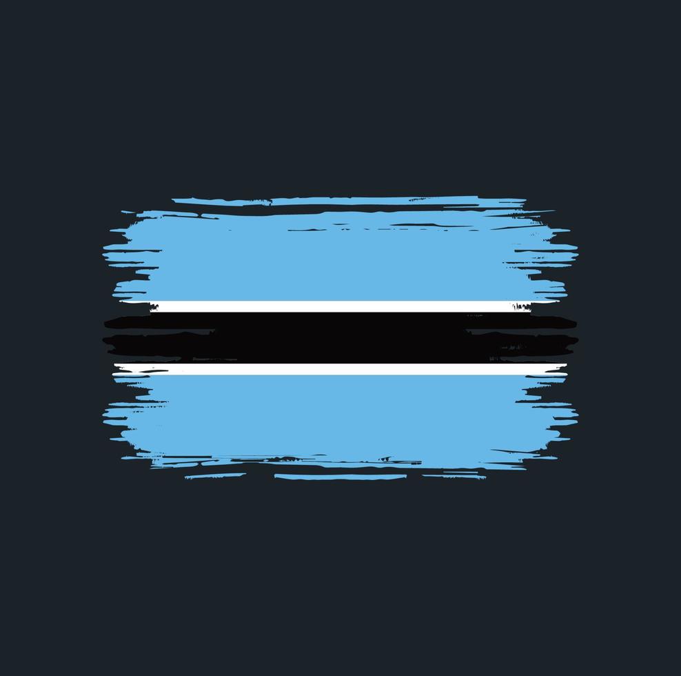 Botswana vlagborstel. nationale vlag vector