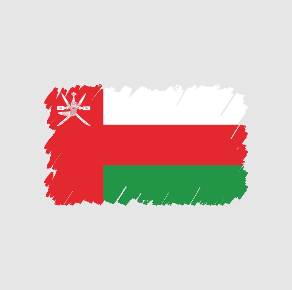 oman vlagborstel vector