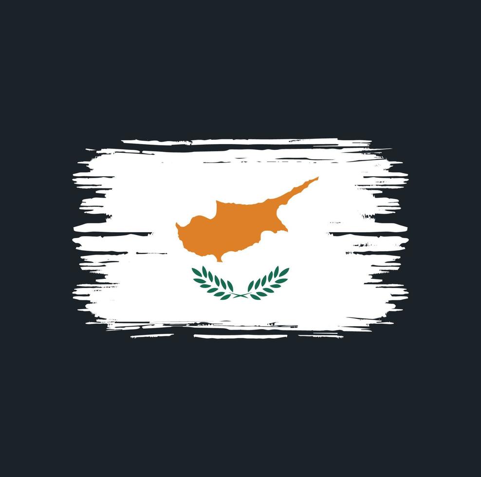 cyprus vlag borstel. nationale vlag vector