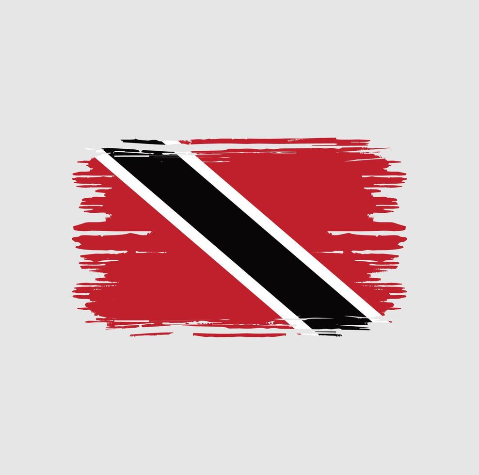 trinidad en tobago vlagborstel. nationale vlag vector