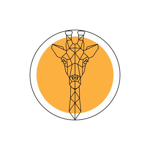 Geometrische vector dierlijke giraf