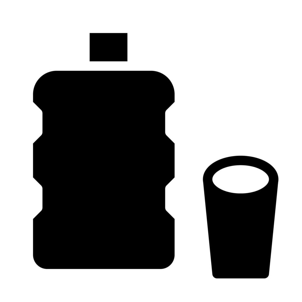 gallon met solide pictogram geschikt voor huispictogramset vector