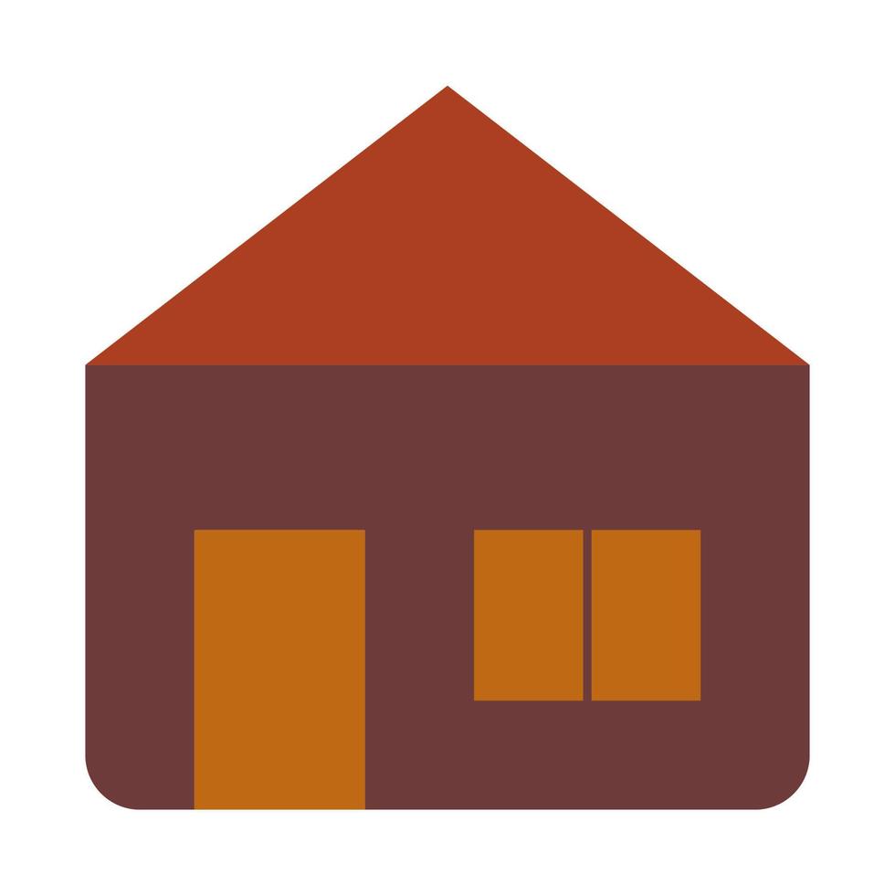 huis met plat pictogram geschikt voor huispictogramset vector