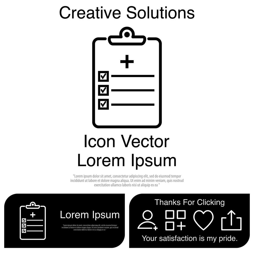 gezondheidszorg diagnose klembord pictogram vector eps 10