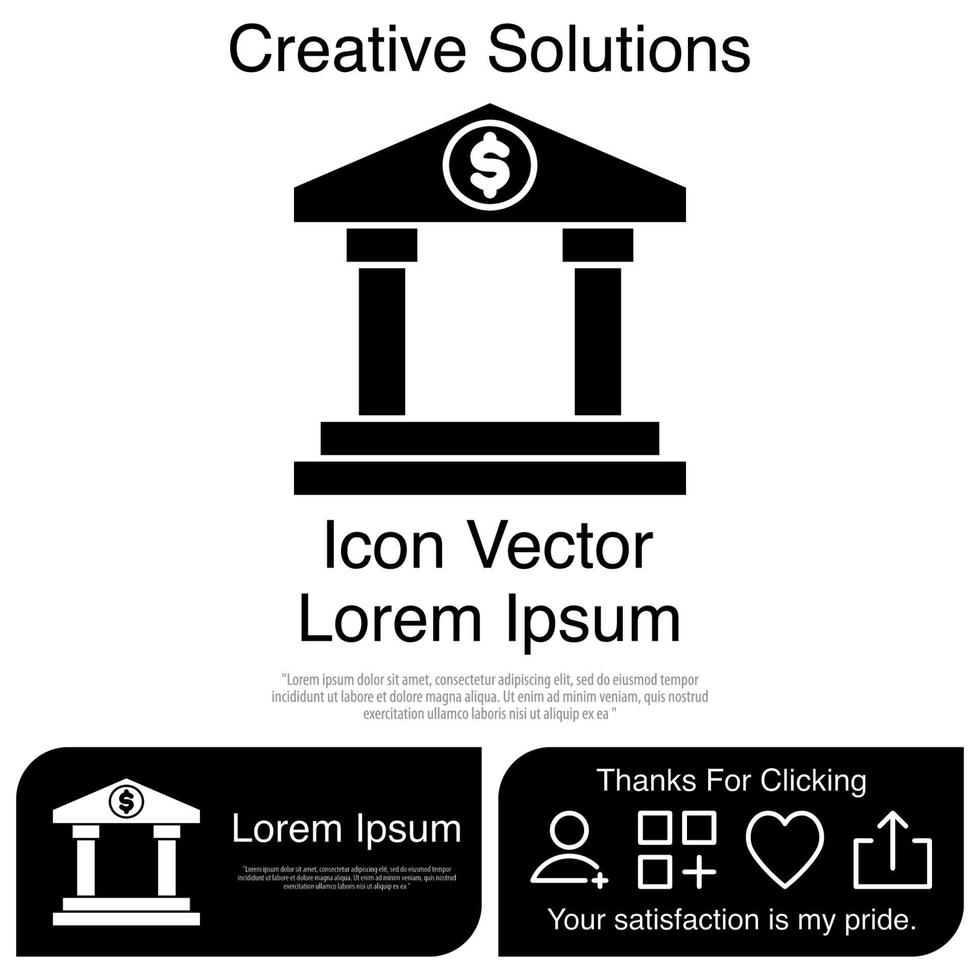 bank pictogram vector eps 10