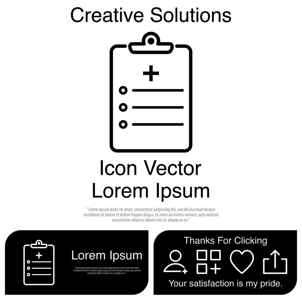gezondheidszorg diagnose klembord pictogram vector eps 10