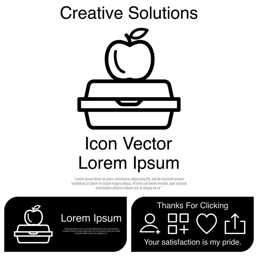 lunchbox pictogram vector eps 10