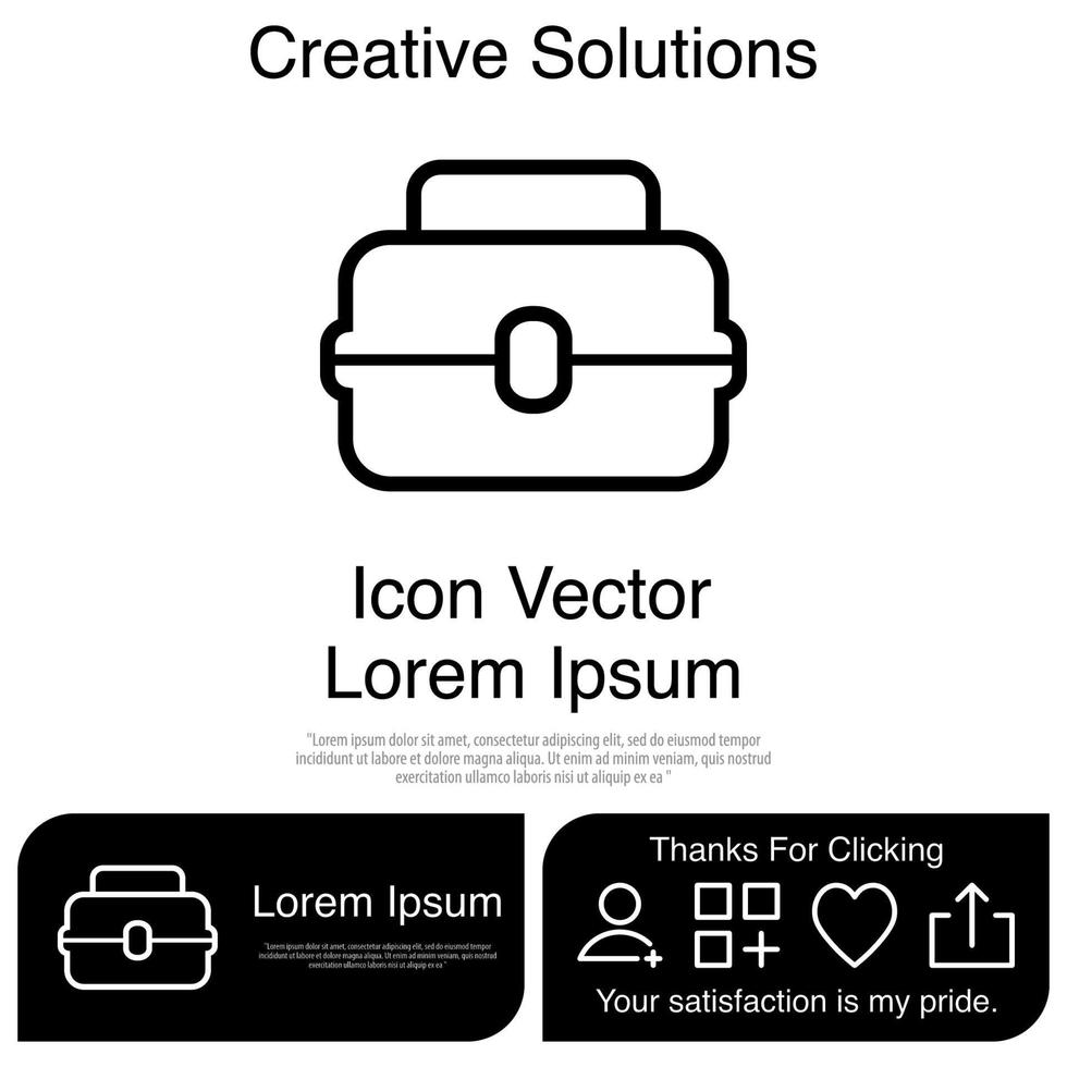 lunchbox pictogram vector eps 10