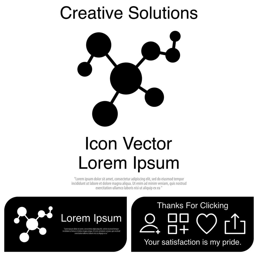 molecuul pictogram vector eps 10