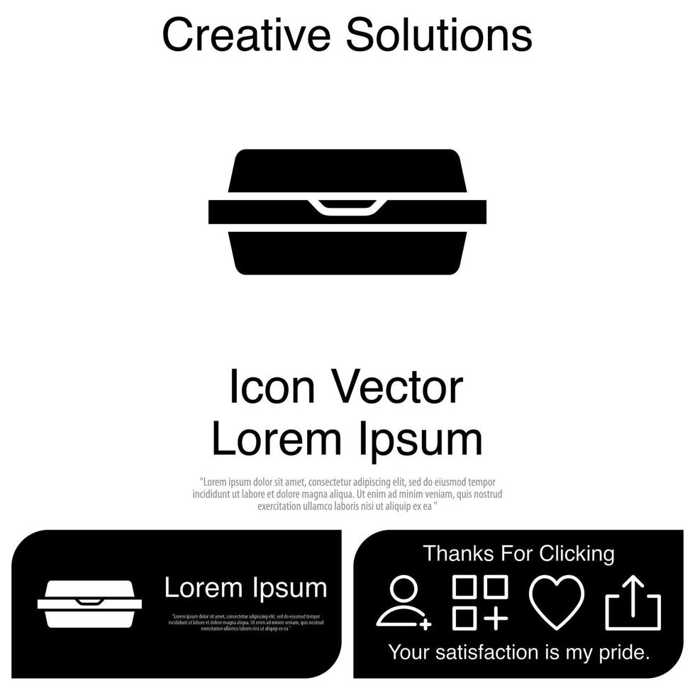 lunchbox pictogram vector eps 10