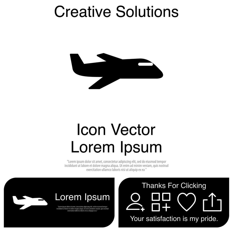 vliegtuig pictogram vector eps 10