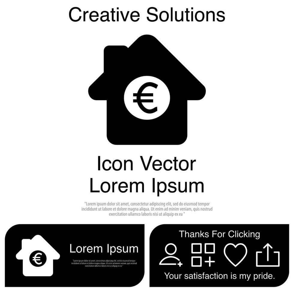 huis geld pictogram vector eps 10