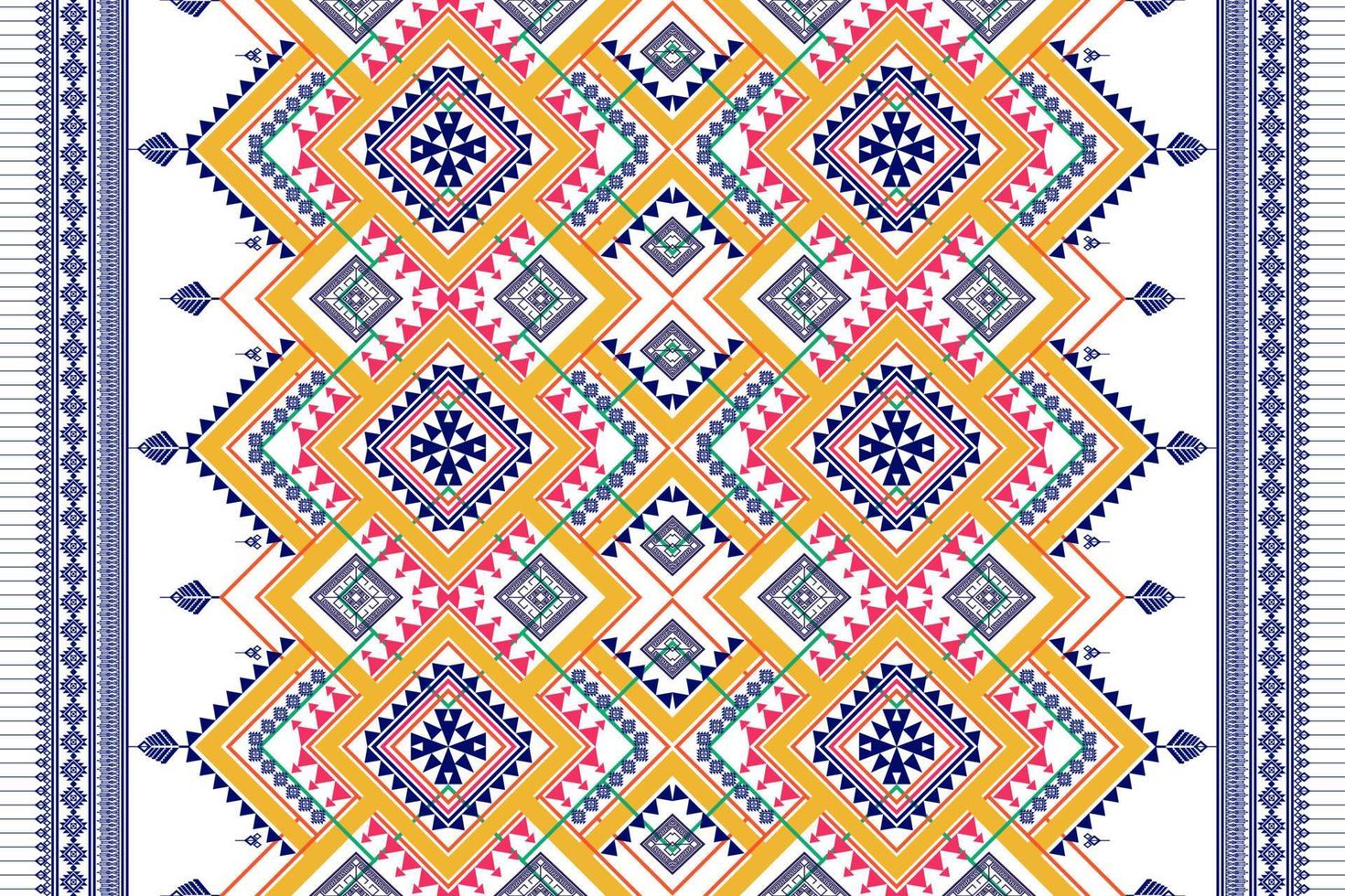 geometrisch etnisch naadloos patroonontwerp. Azteekse stof tapijt mandala ornament chevron textiel decoratie behang. tribal turkije afrikaanse indische traditionele borduurwerk ornament achtergrond vector