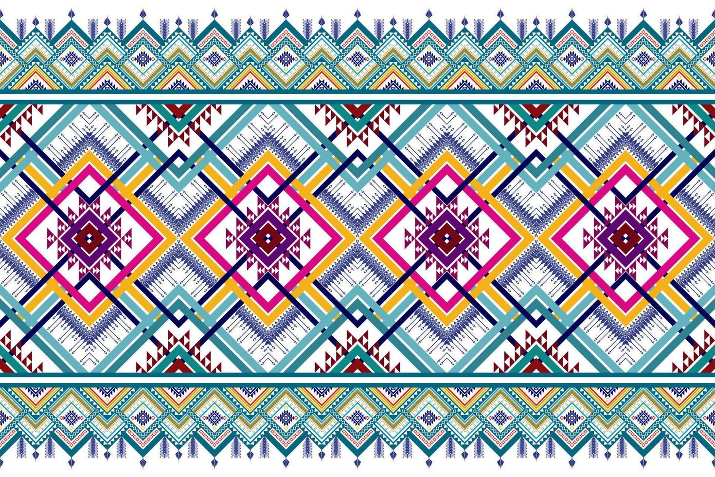 geometrisch etnisch patroonontwerp. Azteekse stof tapijt mandala ornament chevron textiel decoratie behang. tribal turkije afrikaanse indische traditionele borduurwerk vector illustraties achtergrond