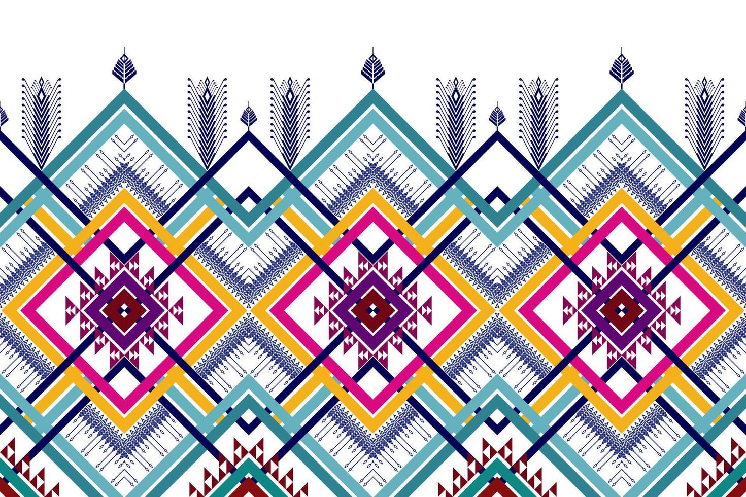 geometrisch etnisch patroonontwerp. Azteekse stof tapijt mandala ornament chevron textiel decoratie behang. tribal turkije afrikaanse indische traditionele borduurwerk vector illustraties achtergrond
