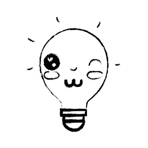 figuur kawaii leuke grappige lamp idee vector