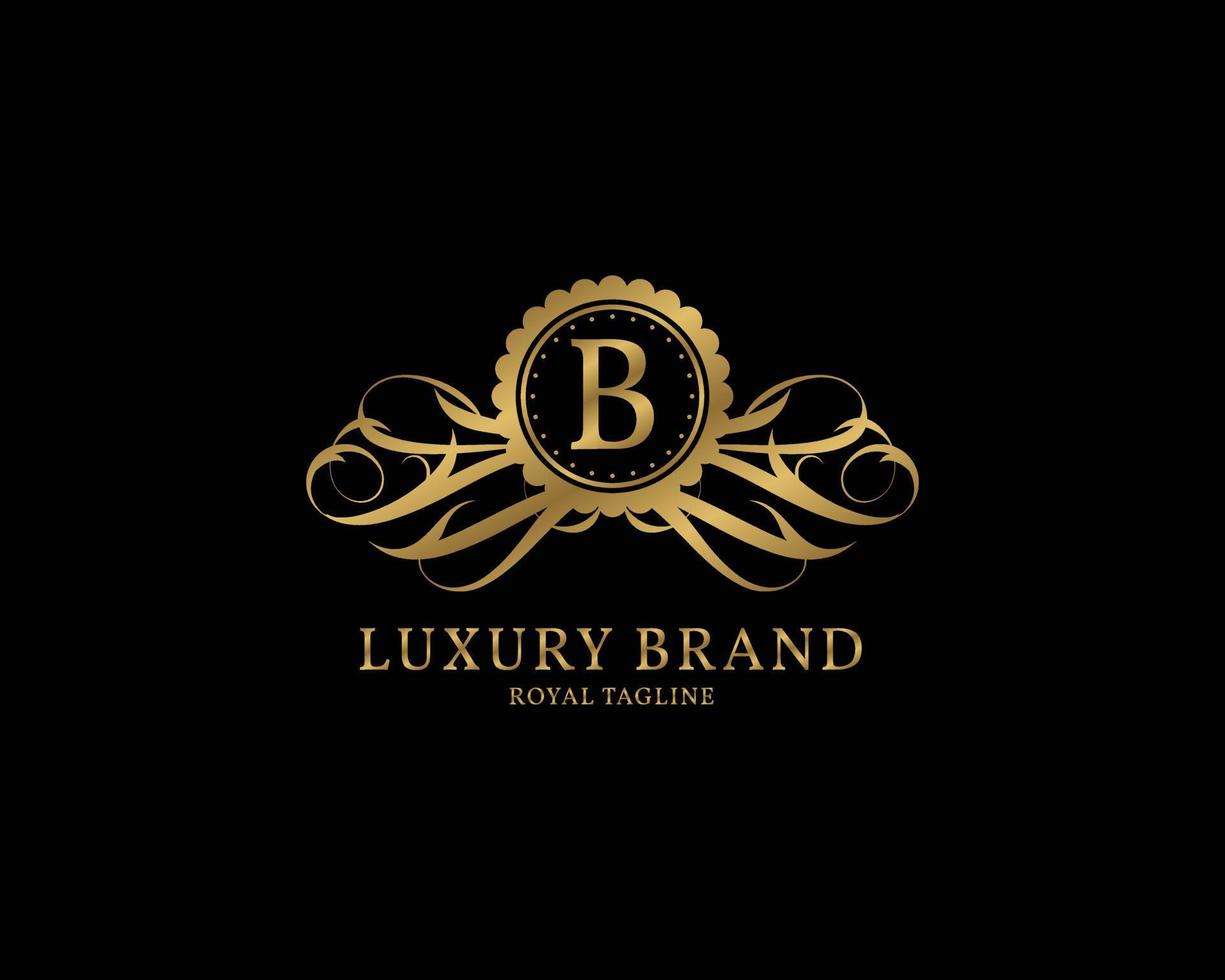 letter b luxe vintage logo vector