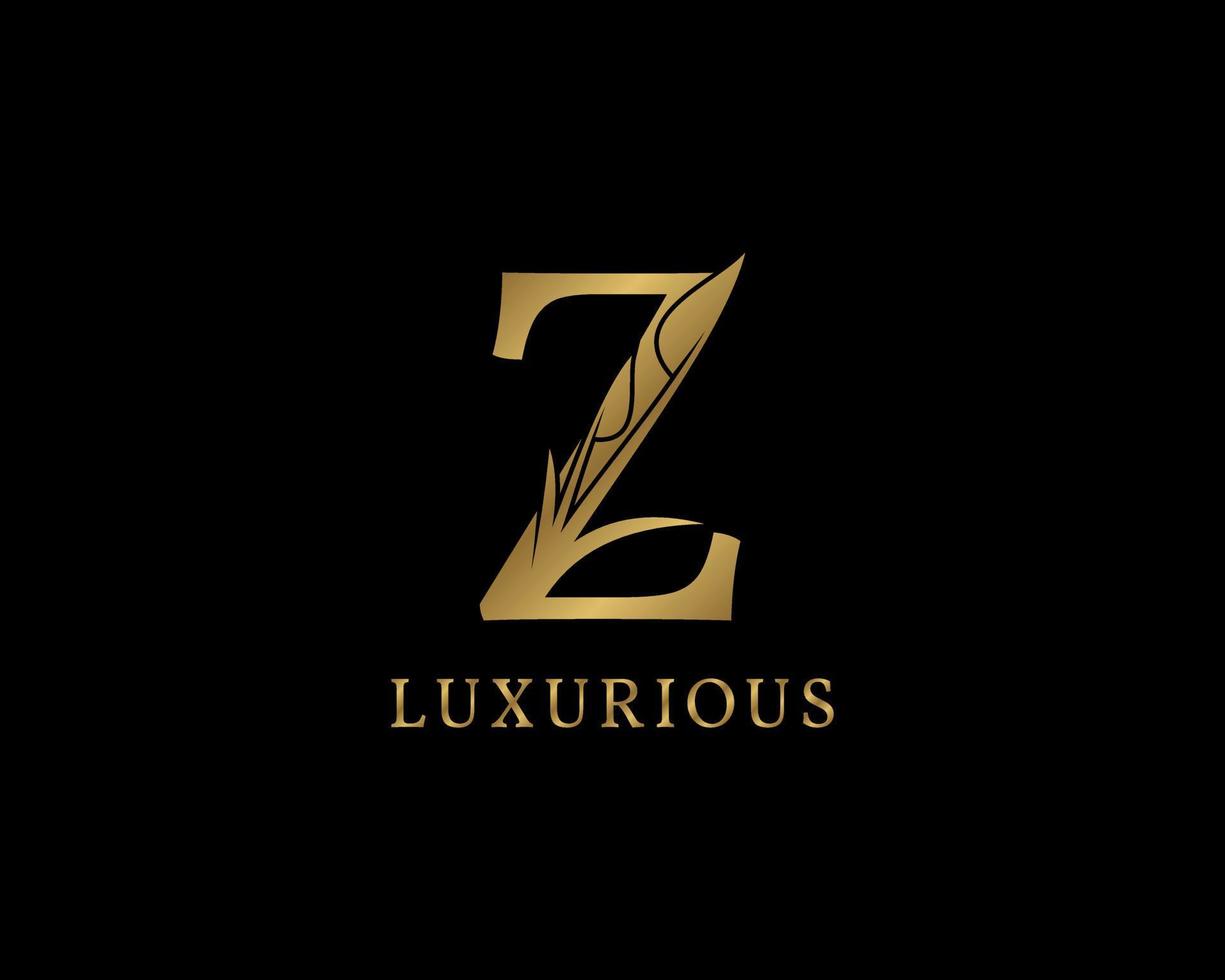 letter z luxe bloemen vintage logo vector