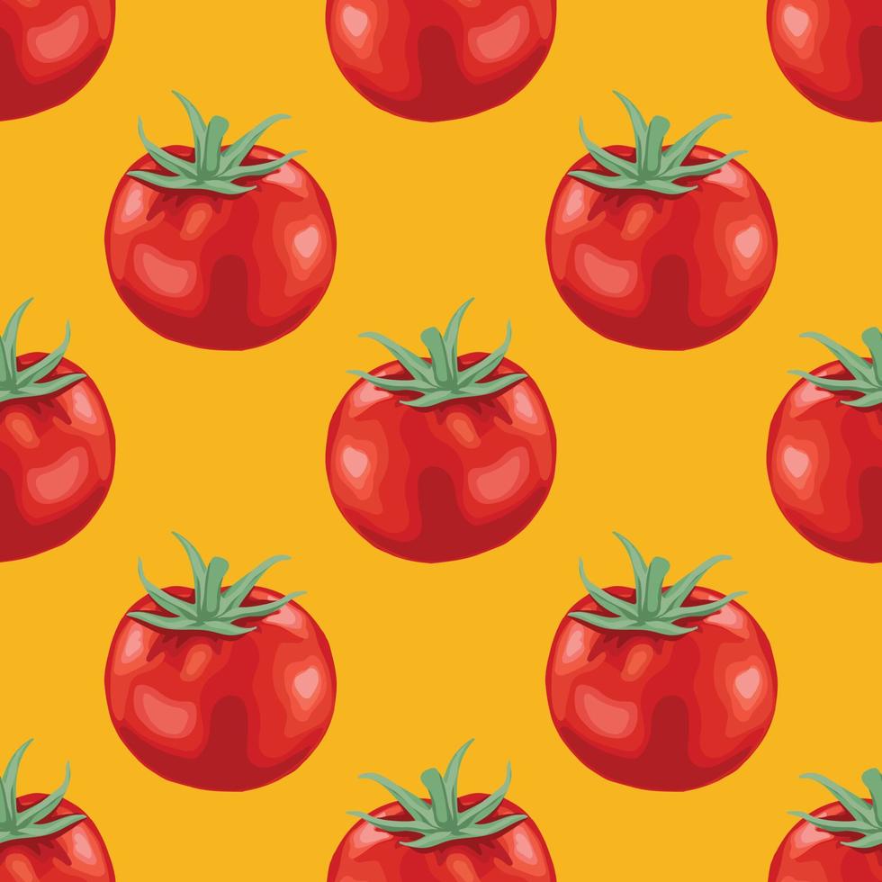schattig tomaat ontwerppatroon of behang vector