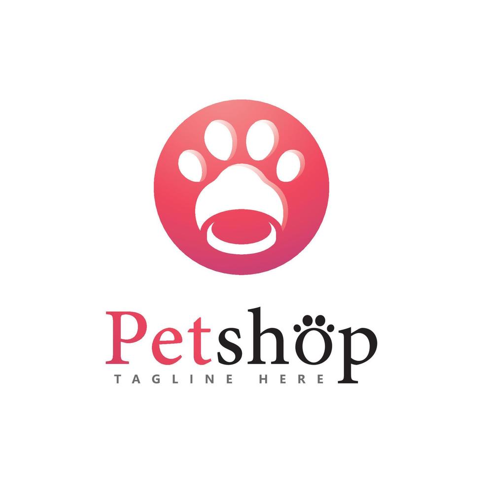poot logo ontwerp vectorillustratie, voor dierenwinkel logo vector