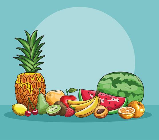 hand getrokken fruit vector