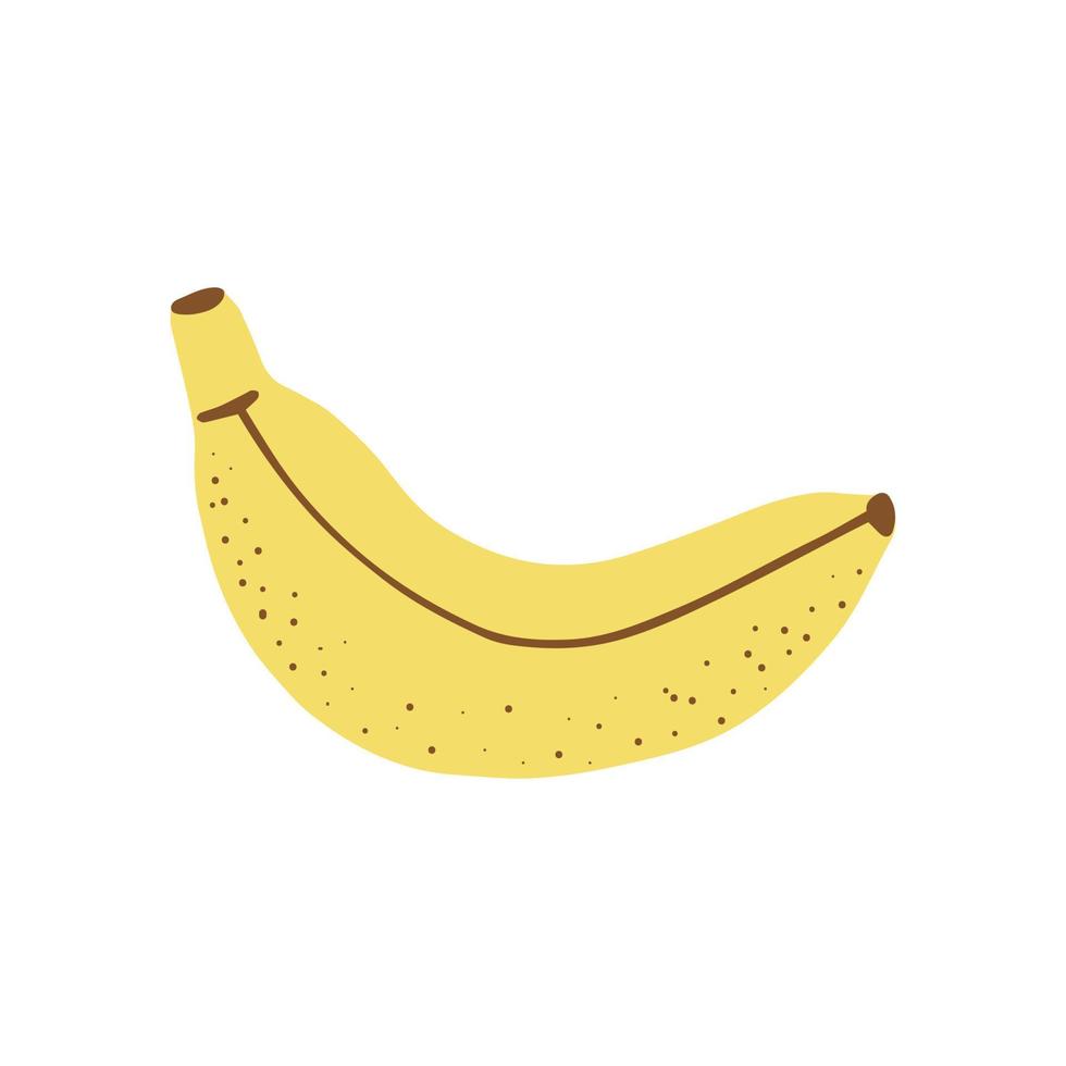 doodle stijl banaan van witte achtergrond. vectorillustratie. vector