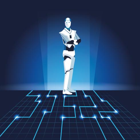 humanoïde robot avatar vector