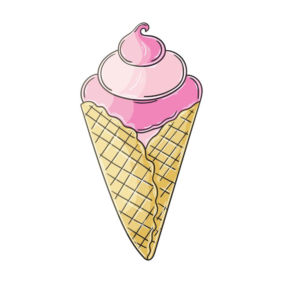 illustratie in de hand tekenen stijl. zoet dessert, grafisch element voor ontwerp vector