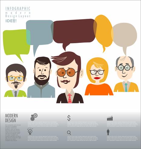 Infographic brainstormen bedrijfsconcept modern ontwerp vector