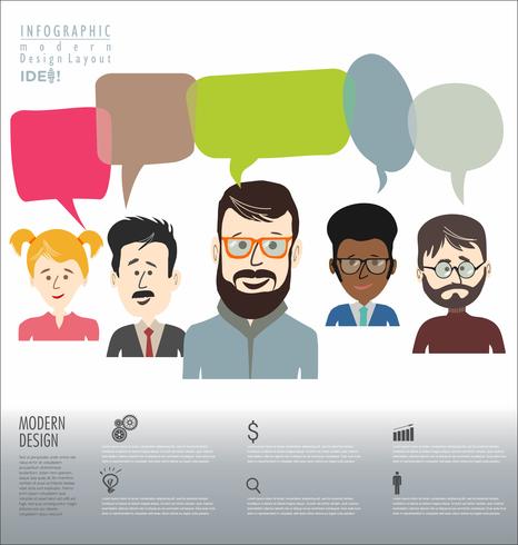 Infographic brainstormen bedrijfsconcept modern ontwerp vector