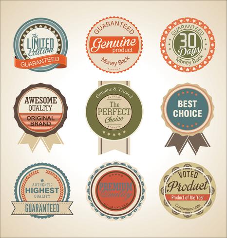 Retro vintage badges en labels-collectie vector