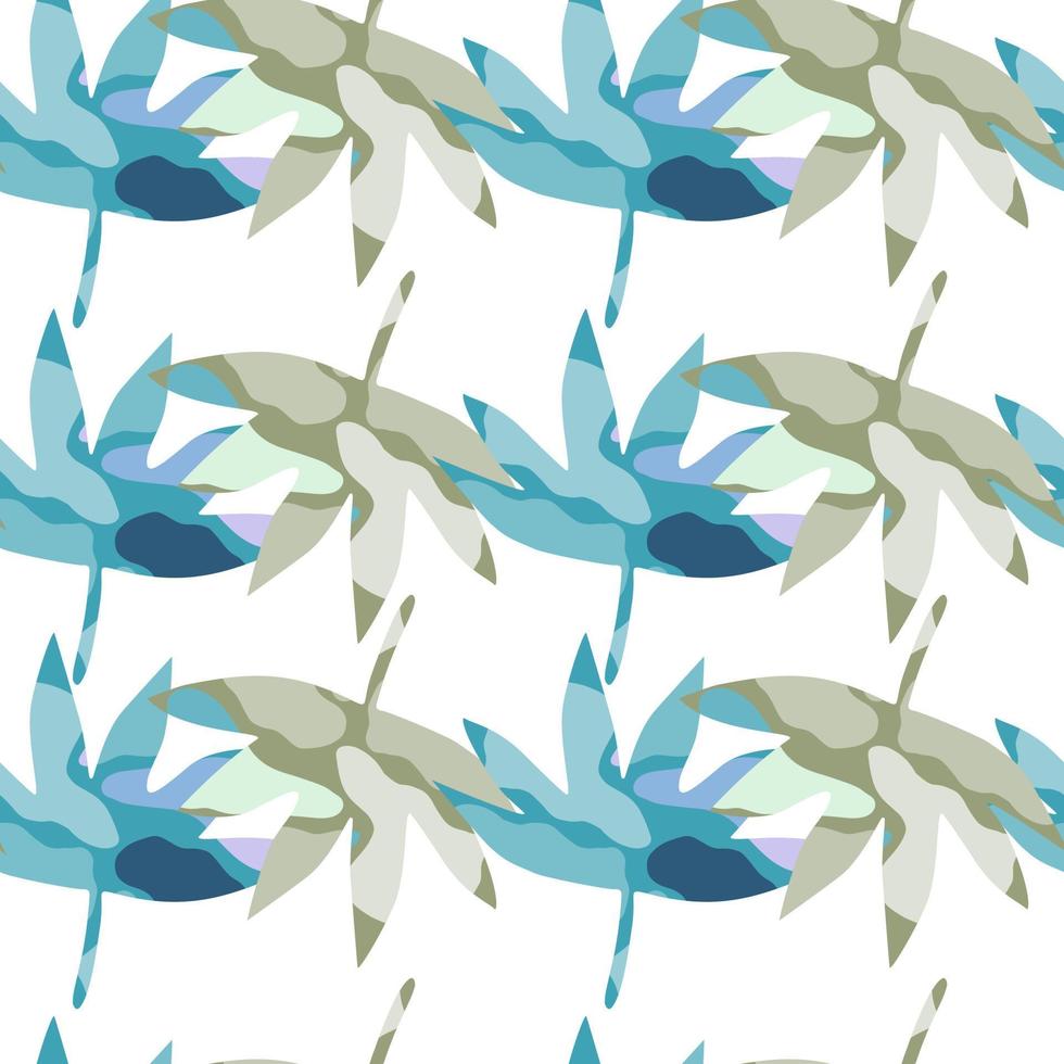 abstracte palmbladeren tropische naadloze patroon. creatief blad eindeloos behang. vector
