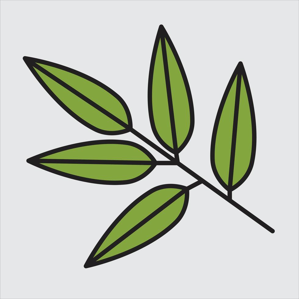 eenvoud bloemenblad tekening plat ontwerp. vector