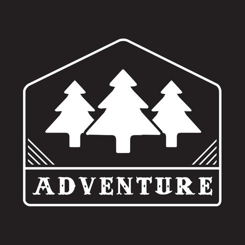 Adventure-logo en badge, goed voor afdrukken vector