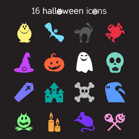 Halloween pictogrammen instellen vector