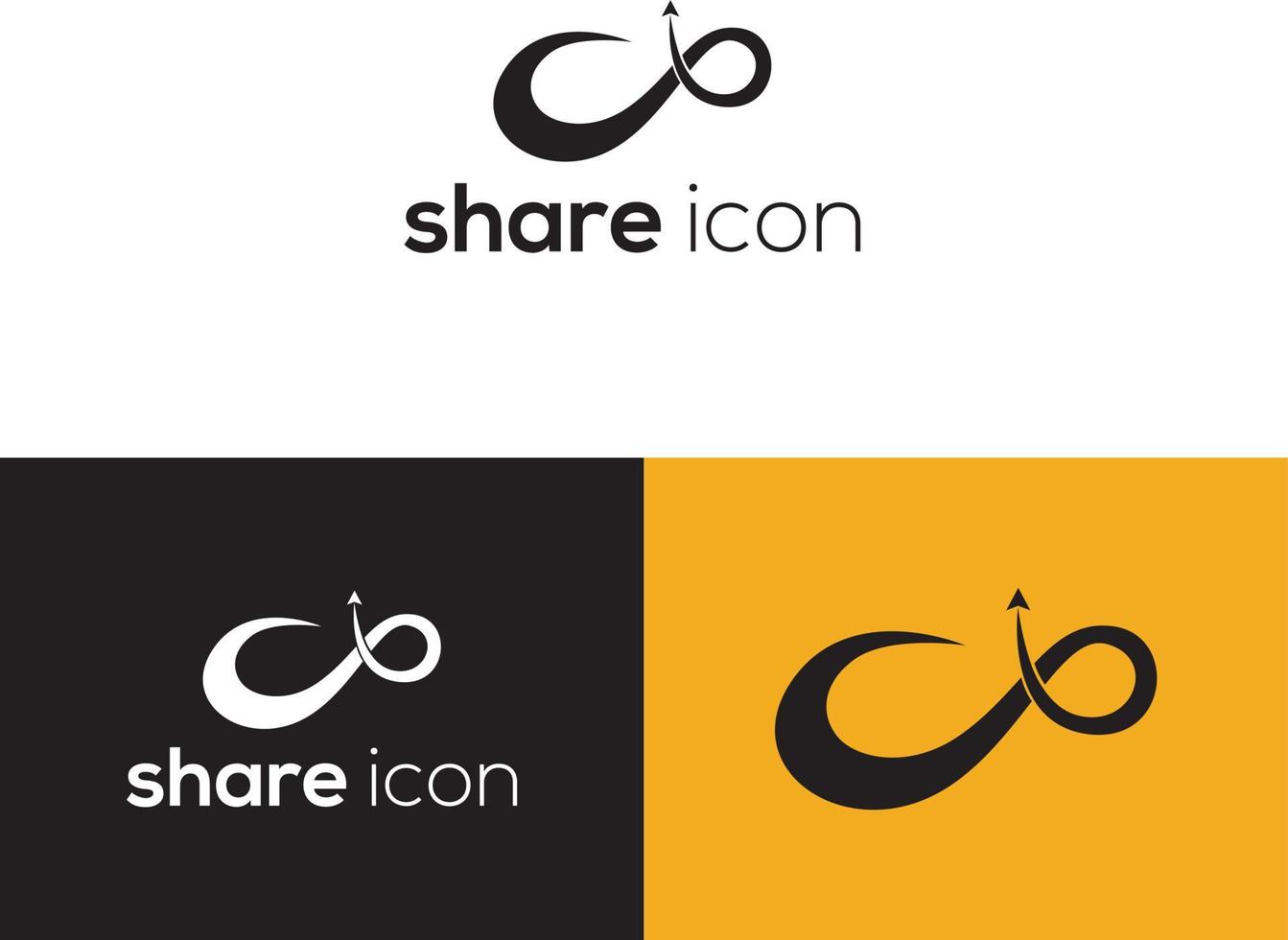 iconisch logo-ontwerp delen vector