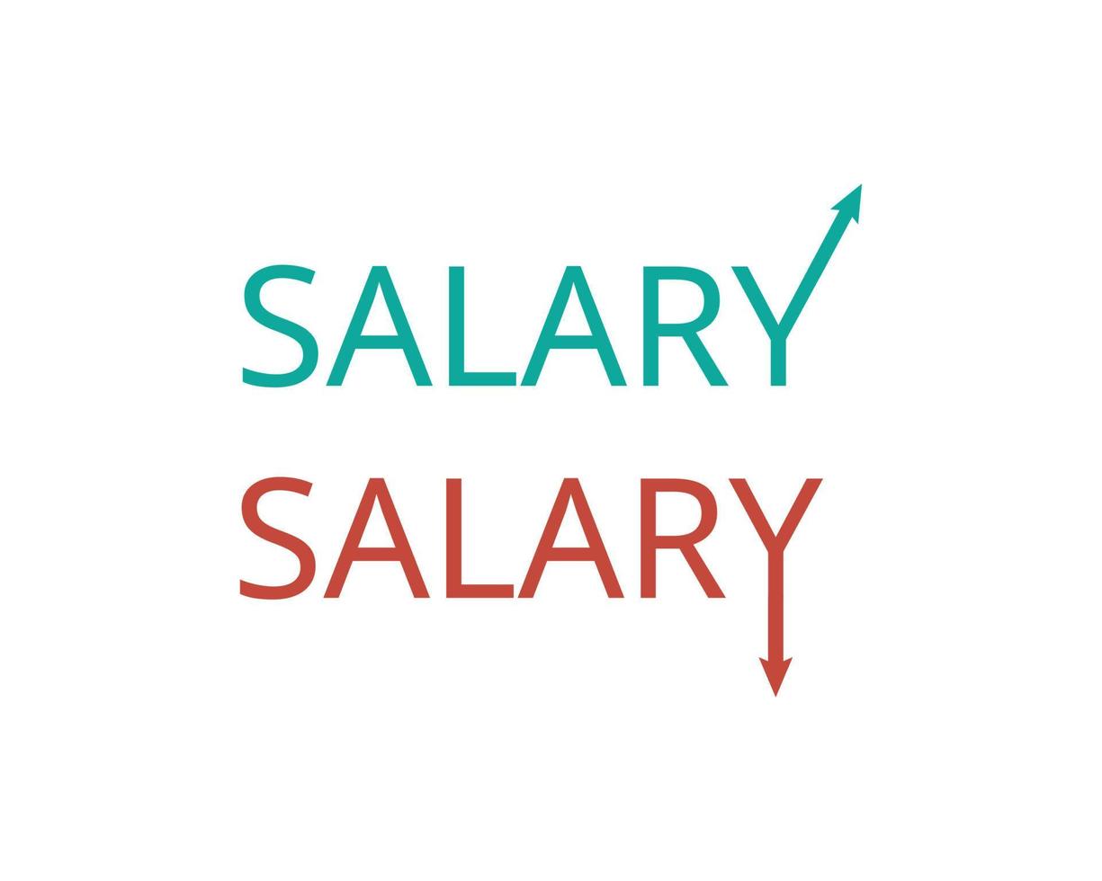 salarisverhoging of salarisverhoging te vergelijken met salarisverlaging of salarisverlaging vector