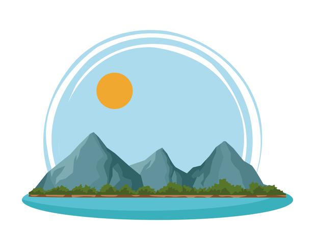 kust landschap cartoon vector