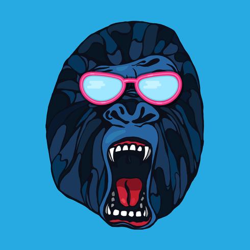 Grommende gorilla-tatoeage vector