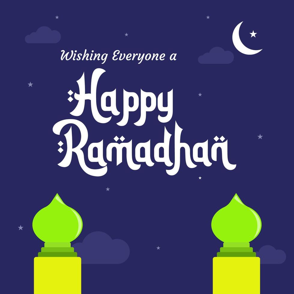 gelukkige ramadan kareem groet achtergrond vector afbeelding