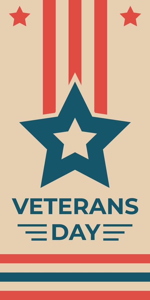 Amerikaanse veteranendag achtergrond vector