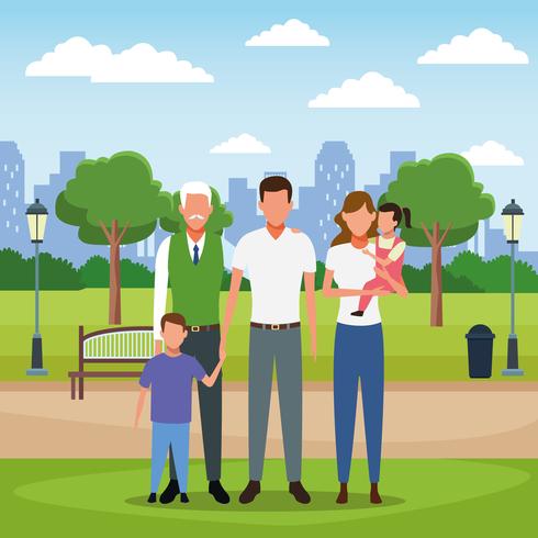 Familie mensen cartoon vector