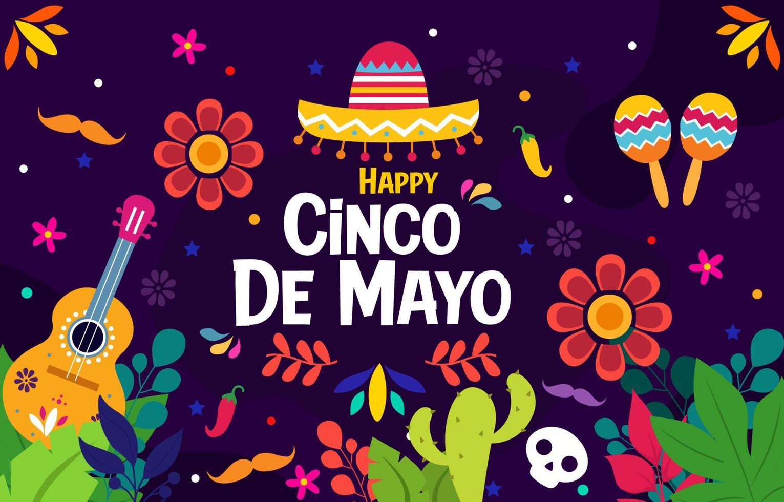 gelukkige cinco de mayo achtergrond vector