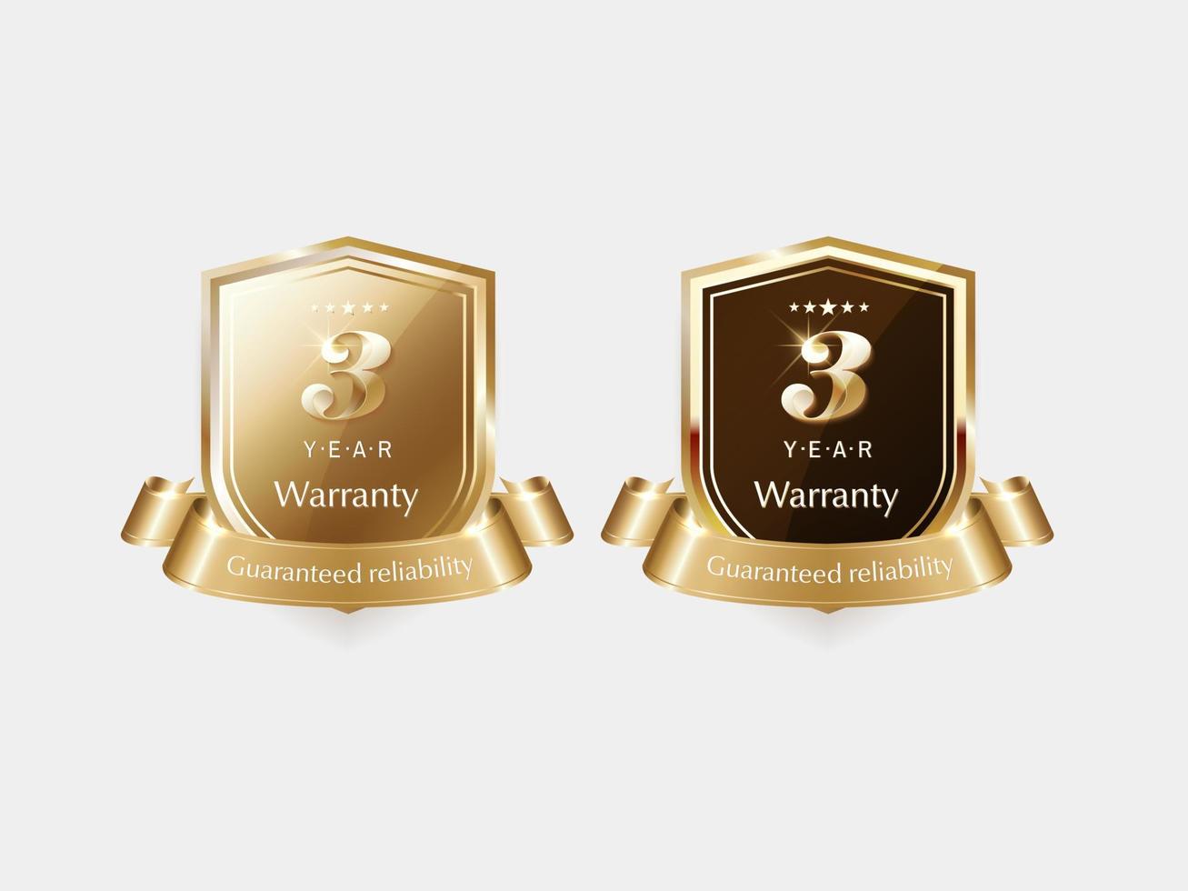 luxe gouden label en symbool vector